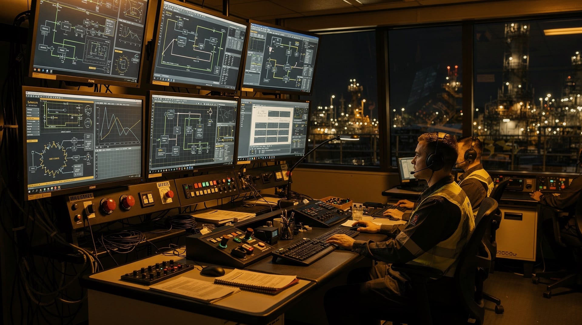 Refinery control room